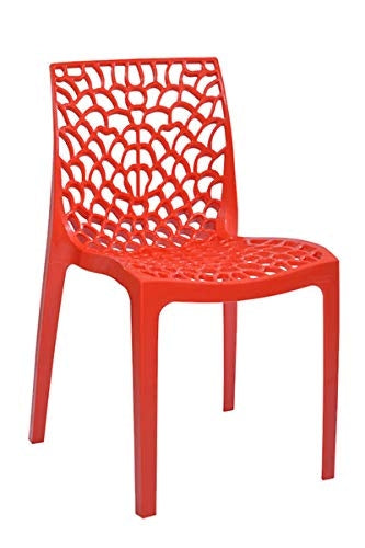 Supreme Web Plastic Armless Cafeteria Chair Red Bowzar