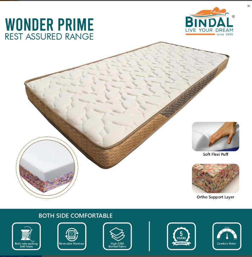 Bindal mattress outlet price