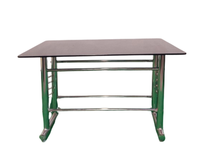 Bowzar Stainless Steel Dining Table 4 Seater for Resturant Cafe Hotel Heavy Quality