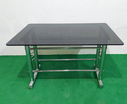 Bowzar Stainless Steel Dining Table 4 Seater for Resturant Cafe Hotel Heavy Quality