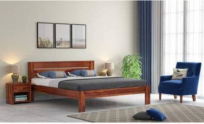 Bowzar Queen Bed Teak Wood Shegun Kath Without Storage for Bedroom