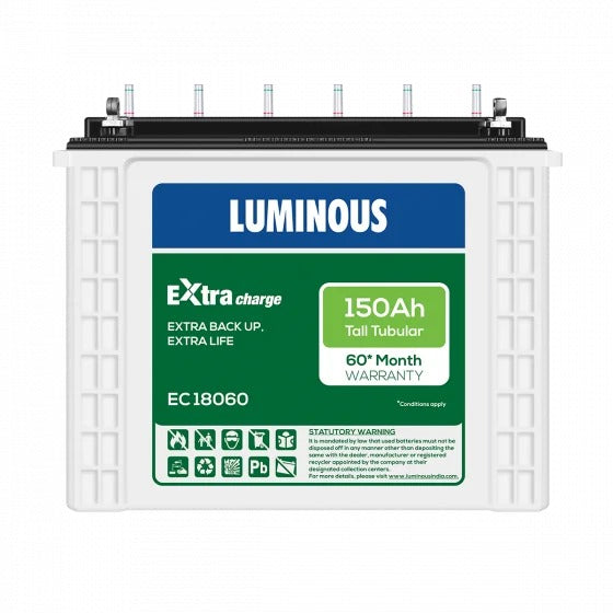 Luminous Extra Charge 150Ah EC 18060 Tall Tubular Battery