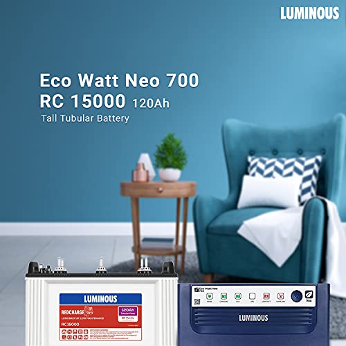 Buy Luminous Eco Watt Neo 700 600VA Square Wave Inverter & RC